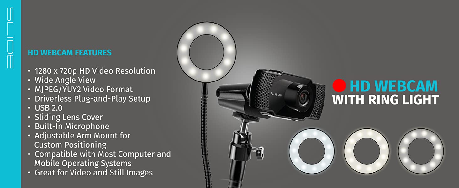 SLIDE CWB13 USB 2.0 HD Webcam